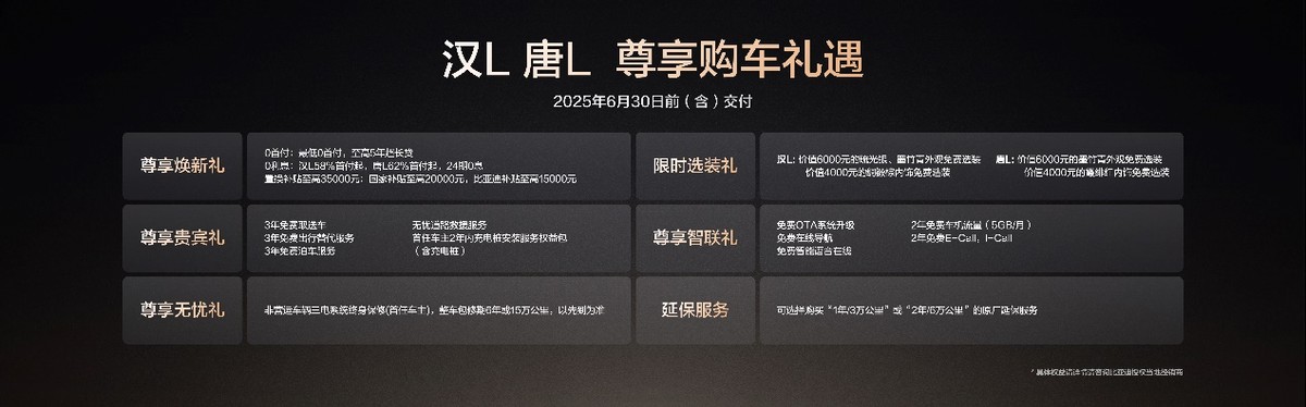 比亚迪划时代旗舰汉L唐L震撼上市，售价20.98万~28.98万元