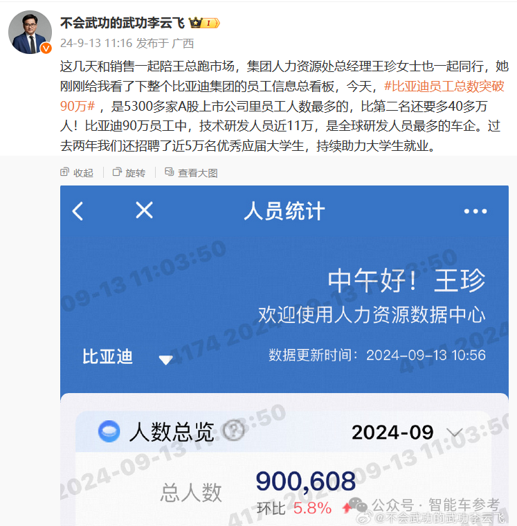 每天入职2174人，比亚迪在招聘季杀疯了